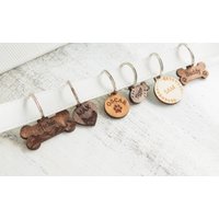 Hundemarke Personalisiert, Tiermarke Mit Gravur, Personalisierte Haustiermarke, Haustiermarke Aus Holz, Nach Maß, Kleine von StoreWoodUA