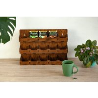 Tee Organizer Regal, Truhe, Aufbewahrung Mit Schubladen, Teebeutel Organizer, Holz, Holz von StoreWoodUA