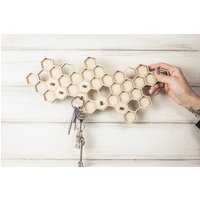 Wabenschlüsselhalter, Schlüsselhalter Für Wand, Schlüsselhalter Aus Holz, Schlüsselhaken Wand Wabenschlüsselhalter, Schlüsselhalter Für Wand, Schlüsselhalter Aus Holz, Schlüsselhaken Wand von StoreWoodUA