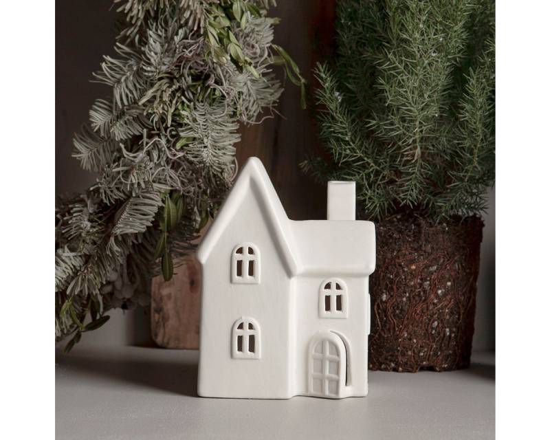 Storefactory Scandinavia Windlicht Storefactory Dekorationshaus BYN Nr. 11 Keramik weiß, 12x8x16 cm von Storefactory Scandinavia