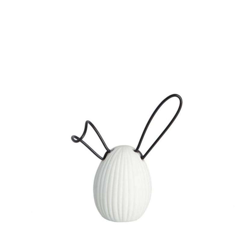 Storefactory Scandinavia Dekoobjekt Deko Osterei LINN S weiß, 8x5x9cm von Storefactory Scandinavia