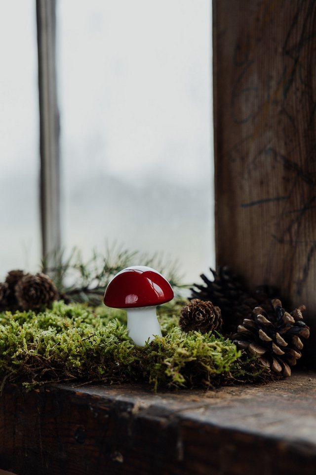 Storefactory Scandinavia Dekoobjekt Pilz aus Keramik, herbstliche Dekoration, Dekofigur aus Keramik von Storefactory Scandinavia