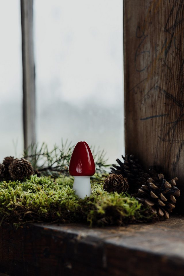 Storefactory Scandinavia Dekoobjekt Pilz aus Keramik, herbstliche Dekoration, Dekofigur aus Keramik von Storefactory Scandinavia
