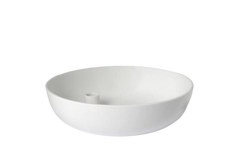 Storefactory Scandinavia Kerzenständer Kerzenhalter LIDATORP XL weiß glänzend, Ø 26x7cm von Storefactory Scandinavia