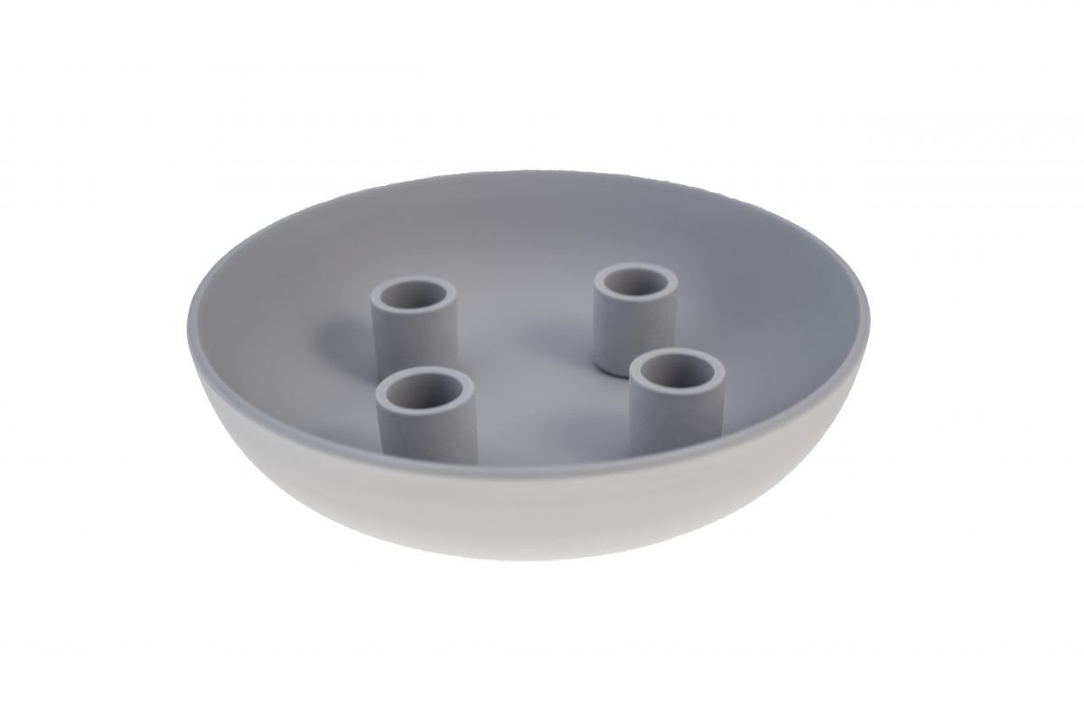 Storefactory Scandinavia Kerzenständer Kerzenständer GRANHOLMEN 4er grau 21x21x5 cm von Storefactory Scandinavia