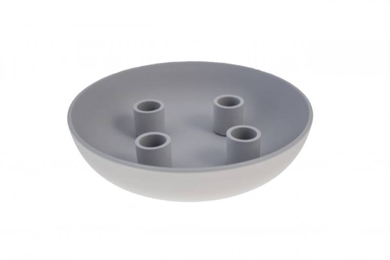 Storefactory Scandinavia Kerzenständer Kerzenständer GRANHOLMEN 4er grau 21x21x5 cm von Storefactory Scandinavia
