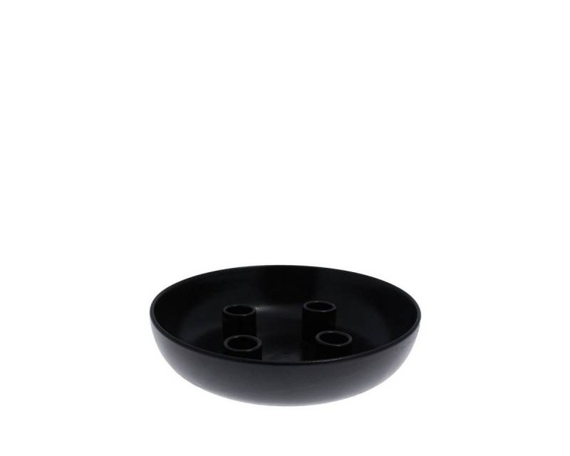 Storefactory Scandinavia Kerzenständer Kerzenständer GRANHOLMEN 4er schwarz, Ø 21x5 cm von Storefactory Scandinavia