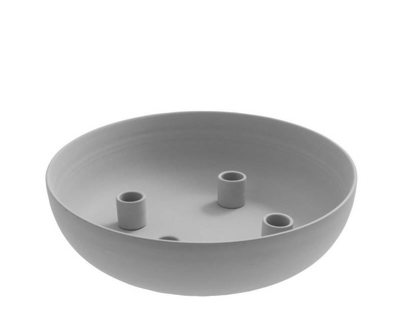 Storefactory Scandinavia Kerzenständer Kerzenständer GRANHOLMEN XXL 4er hellgrau, Ø29x8cm von Storefactory Scandinavia