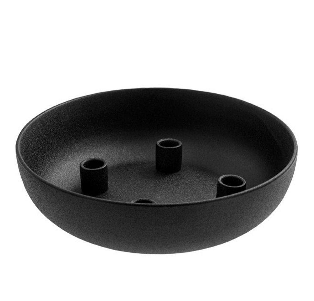 Storefactory Scandinavia Kerzenständer Kerzenständer GRANHOLMEN XXL 4er schwarz, Ø 29x8cm von Storefactory Scandinavia