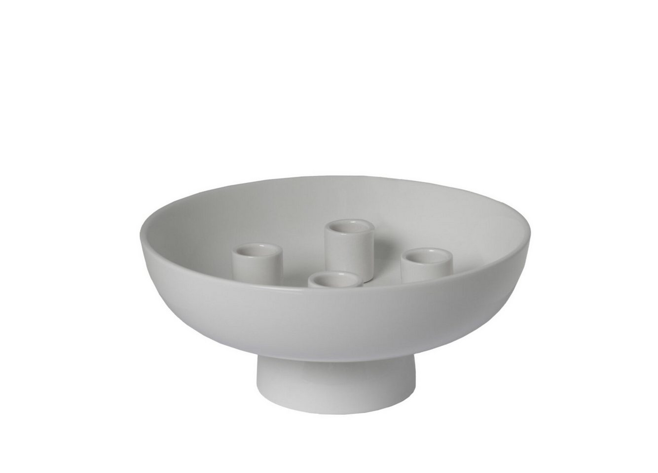 Storefactory Scandinavia Kerzenständer Storefactory Kerzenhalter GRANHAMMAR 4er glänzend weiß, Ø 21x9cm von Storefactory Scandinavia