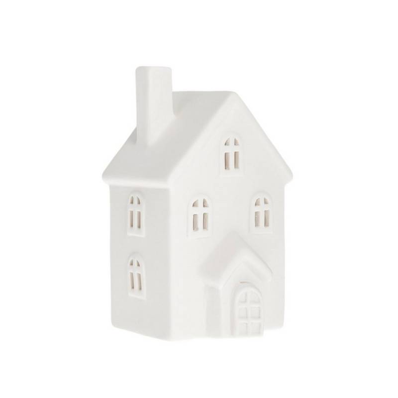Storefactory Scandinavia Windlicht Dekorationshaus BYN Nr. 12 Keramik weiß, 10x8x16 cm von Storefactory Scandinavia