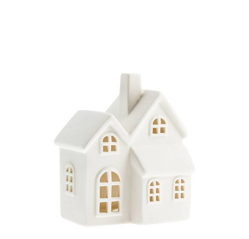 Storefactory Scandinavia Windlicht Dekorationshaus BYN Nr. 6 Keramik weiß, 12x9x14 cm von Storefactory Scandinavia