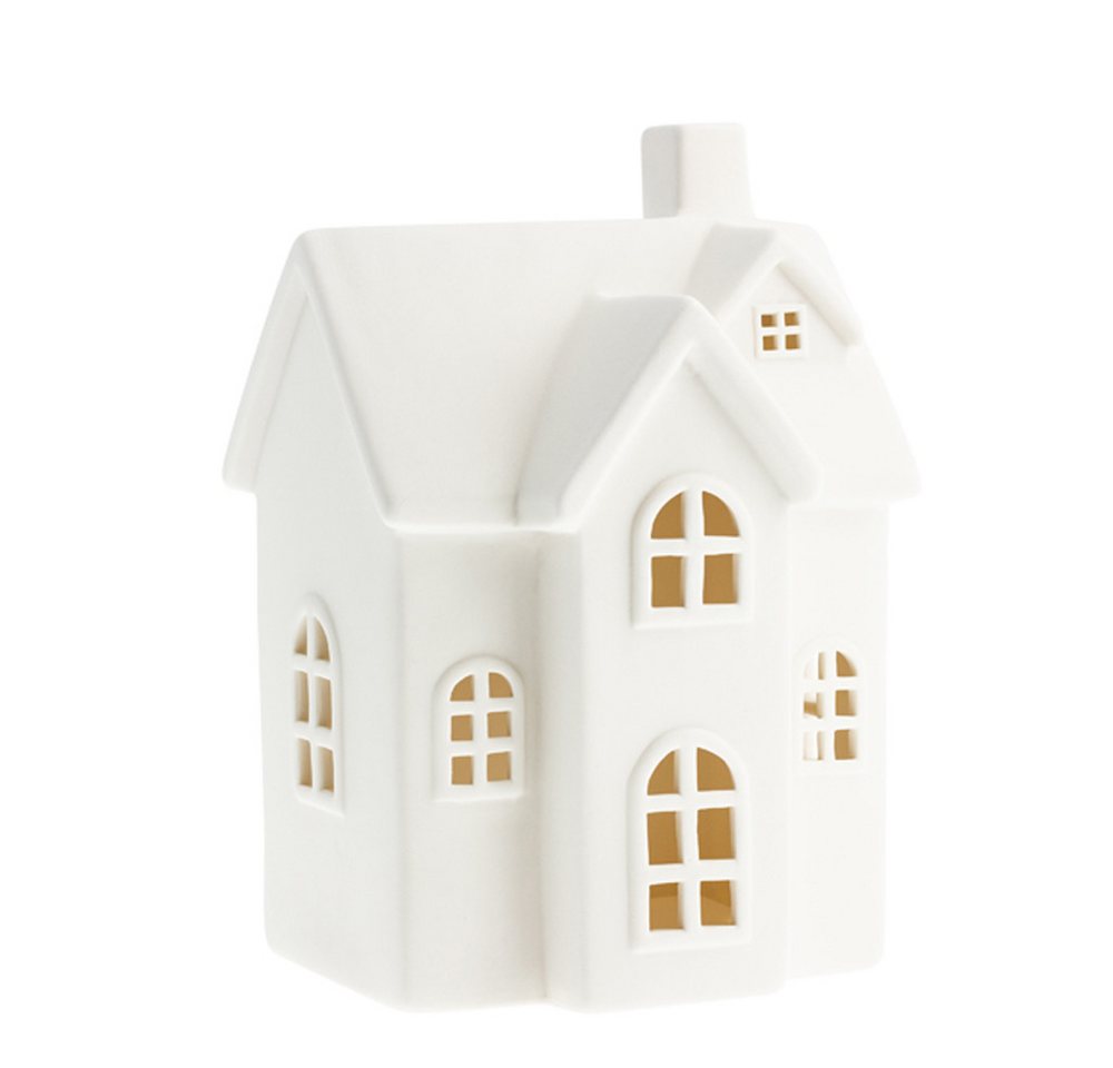 Storefactory Scandinavia Windlicht Dekorationshaus BYN Nr. 7 Keramik weiß, 14x12x20 cm von Storefactory Scandinavia