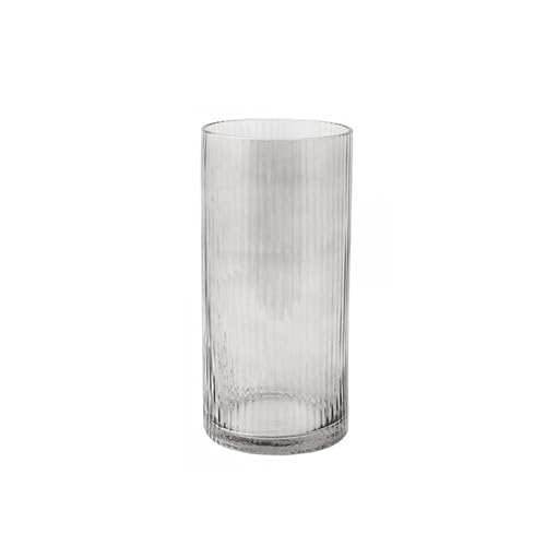 RAMSJÖ small Grey Striped Glass vase/Lantern von Storefactory