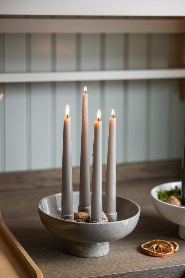 Storefactory Adventskranz Kerzenschale Granhammar, Glasiert von Storefactory
