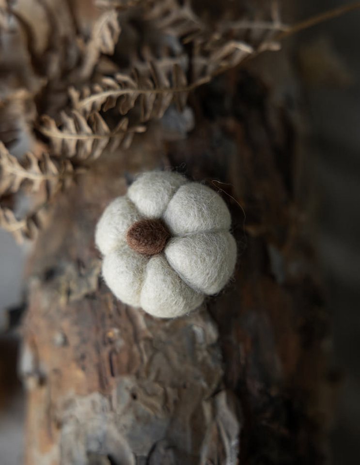 Storefactory Dekoobjekt Kürbis aus Filz Haga mini - natur von Storefactory