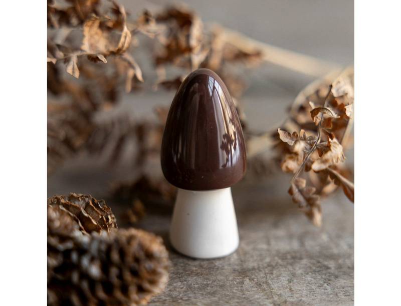 Storefactory Dekoobjekt Pilz Bohult weiß braun Herbstdeko von Storefactory