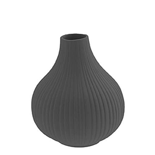 Storefactory - Ekenäs - Vase - Farbe: Dunkelgrau - Maße (ØxH): 7 x 9 cm - Keramik von Storefactory