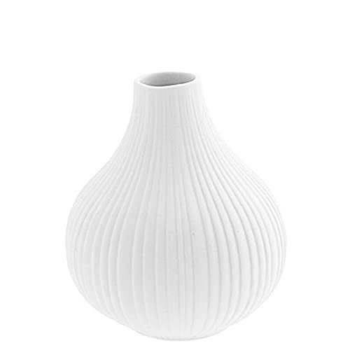 Storefactory - Ekenäs - Vase - Farbe: Weiß - Maße (ØxH): 12 x 14 cm - Keramik von Storefactory