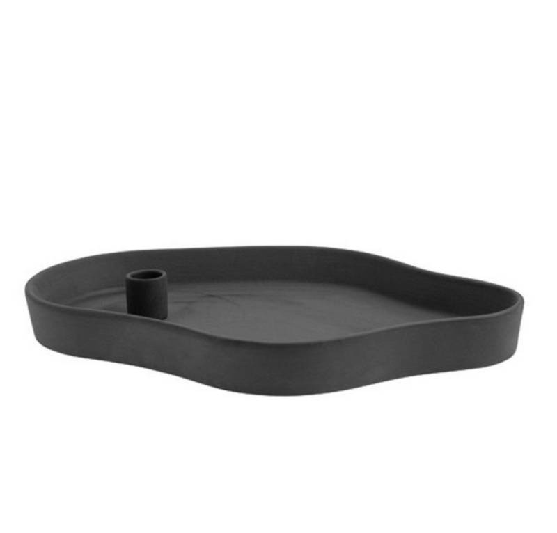 Storefactory Kerzenhalter Vänern Anthrazit, Dekotablett mit Kerzenhalter von Storefactory