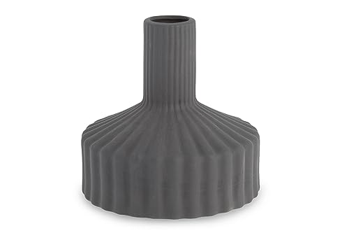 Storefactory SAMSET Large Dark Grey Ceramic vase von Storefactory