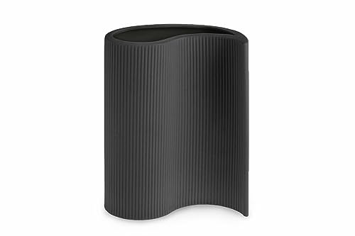Storefactory - Vase, Blumenvase - Edshult - Keramik - Farbe: Dark Grey - 18 x 11 x 23 cm von Storefactory