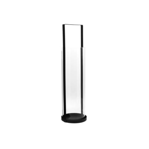 Storefactory - Windlicht, Kerzenleuchter - Kvarnvik - Farbe: Schwarz - Metall, Glas - Maße (LxBxH): 15 x 15 x 50 cm von Storefactory