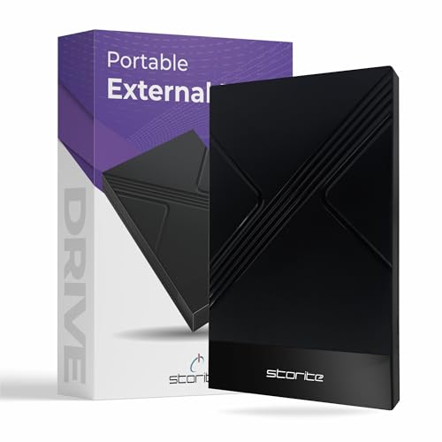 Storite 320GB Typ-C tragbare Externe Festplatte 2,5 Zoll HDD Backup-Speicher mit USB 3.1/USB C schnelle Datenübertragung kompatibel mit Telefon, PC, Mac, Windows, Gaming (schwarz) von Storite