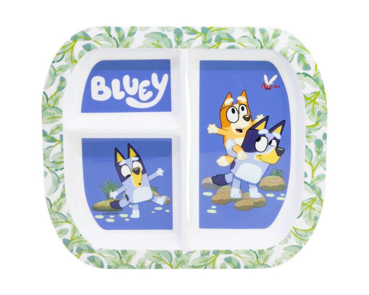 Storline Frühstücksteller Bluey rechteckig Teller mit 3 Fächern, Mikrowellengeeignet Storline Frühstücksteller Bluey rechteckig Teller mit 3 Fächern, Mikrowellengeeignet von Storline