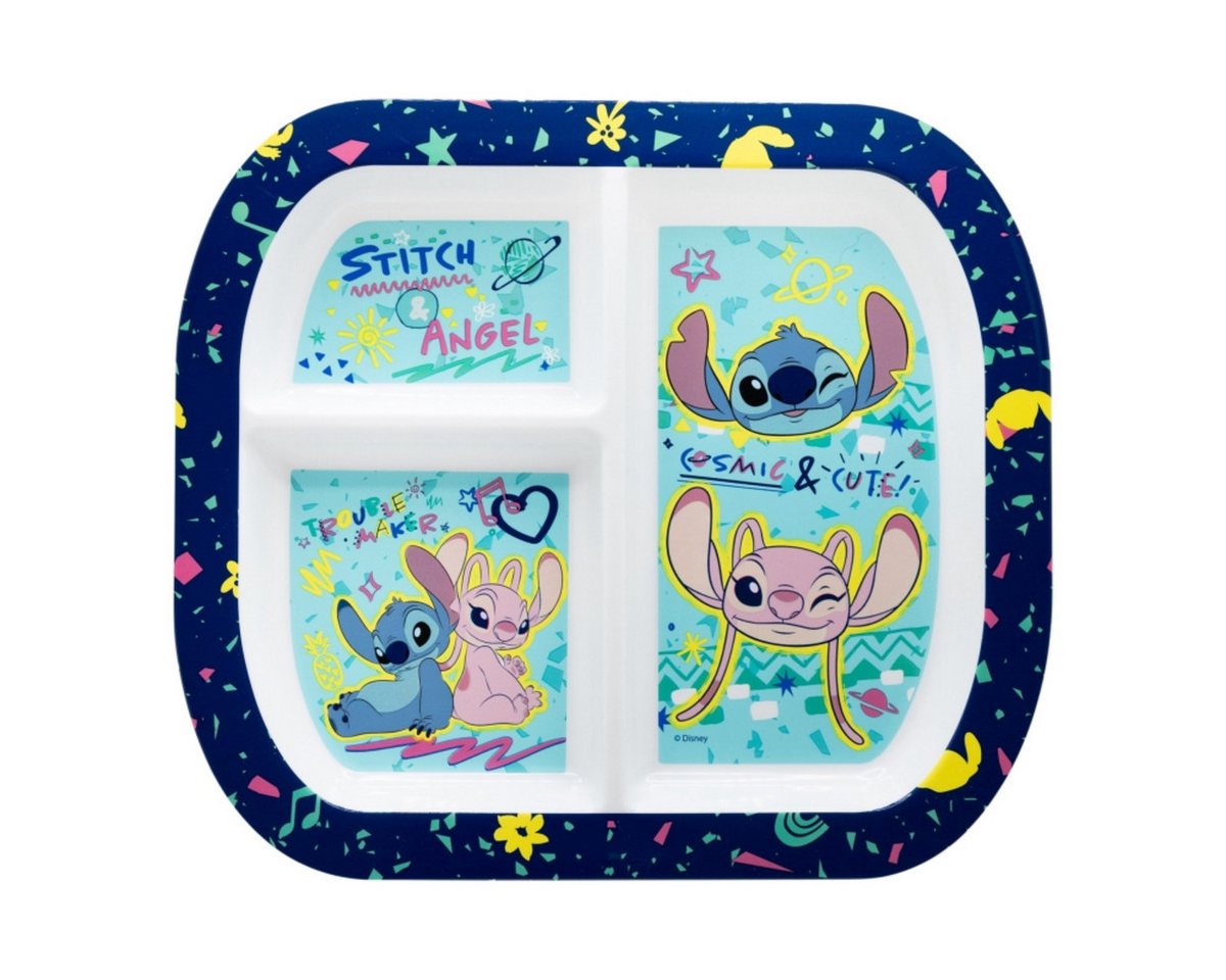 Storline Frühstücksteller Lilo & Stitch rechteckig Teller mit 3 Fächern, Mikrowellengeeignet Storline Frühstücksteller Lilo & Stitch rechteckig Teller mit 3 Fächern, Mikrowellengeeignet von Storline