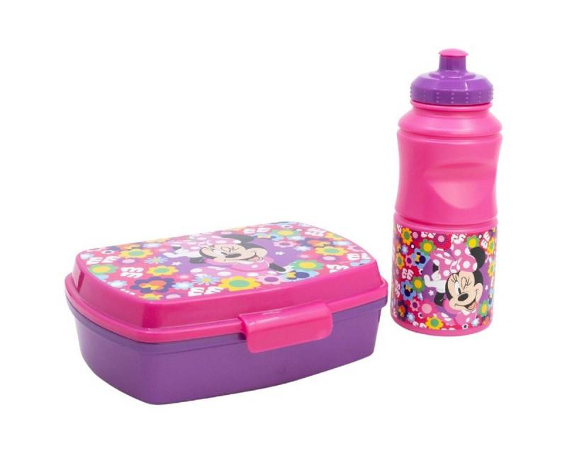 Storline Trinkflasche Disney Minnie Mouse 2er Set (380 ml) und Brotdose im Geschenkkarton von Storline
