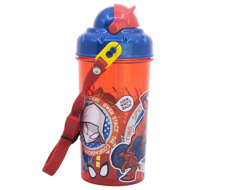 Storline Trinkflasche Spiderman Kinder 465 ml mit Strohhalm und Tragegurt Storline Trinkflasche Spiderman Kinder 465 ml mit Strohhalm und Tragegurt von Storline