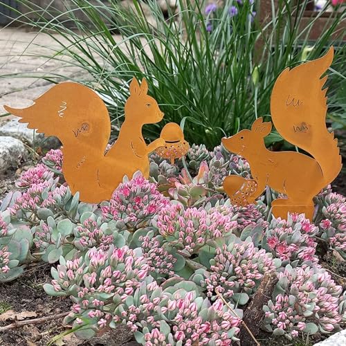 Gartenstecker Eichhörnchen Figur 2er Set zum Stecken im Rostoptik 18cm für die Gartendeko Gartenstecker Eichhörnchen Figur 2er Set zum Stecken im Rostoptik 18cm für die Gartendeko von Storm's Gartenzaubereien