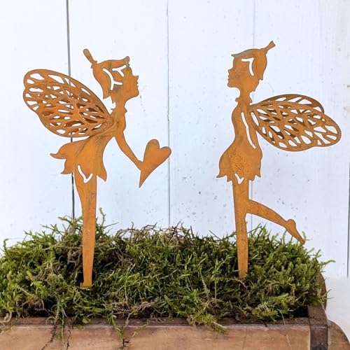 Gartenstecker Elfe - Fee 2 Modelle in Rost zum Stecken als Topfdeko Gartendeko 23cm groß Gartenstecker Elfe - Fee 2 Modelle in Rost zum Stecken als Topfdeko Gartendeko 23cm groß von Storm's Gartenzaubereien