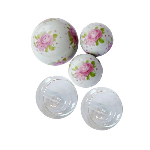 Storm's Gartenzaubereien Dekokugel - Schwimmkugel aus Keramik 3er Set mit Rosenmuster in rosa 2 Größen mit 2 Teelichtgläsern schwimmend als Teichdeko Storm's Gartenzaubereien Dekokugel - Schwimmkugel aus Keramik 3er Set mit Rosenmuster in rosa 2 Größen mit 2 Teelichtgläsern schwimmend als Teichdeko von Storm's Gartenzaubereien