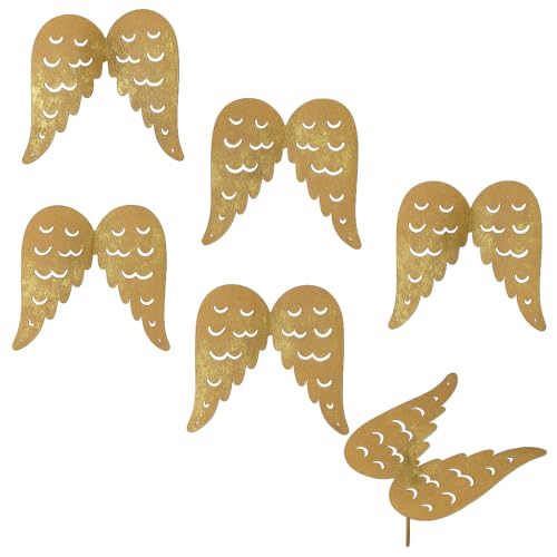Storm's Gartenzaubereien Engelsflügel zum Basteln 6er Set - 7cm Gold Deko-Flügel - Super für Adventskranz, Türkranz, Weihnachtsdeko - Hochwertige Metallflügel mit Spieß - DIY Ideen Storm's Gartenzaubereien Engelsflügel zum Basteln 6er Set - 7cm Gold Deko-Flügel - Super für Adventskranz, Türkranz, Weihnachtsdeko - Hochwertige Metallflügel mit Spieß - DIY Ideen von Storm's Gartenzaubereien