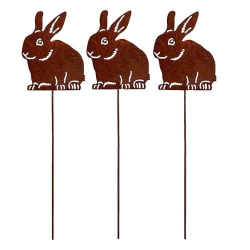 Storm's Gartenzaubereien Gartenstecker Osterdeko Hasen - 3er Set Rost Deko 7x10cm mit 24cm Spieß Osterhase Storm's Gartenzaubereien Gartenstecker Osterdeko Hasen - 3er Set Rost Deko 7x10cm mit 24cm Spieß Osterhase von Storm's Gartenzaubereien