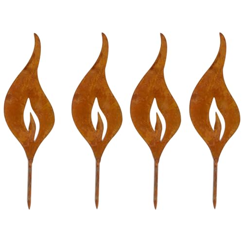 Storm's Gartenzaubereien Rost Flammen 23cm 4er Set zum Stecken von Storm's Gartenzaubereien