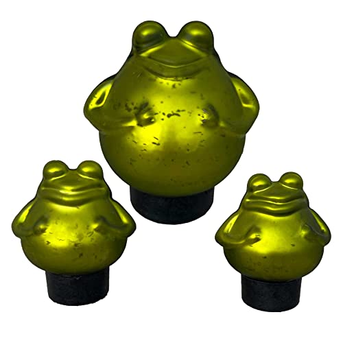 Storm's Gartenzaubereien Schwimmfrosch mit 2 Kindern als Miniteich - Deko für Terrassen - oder Balkonteiche von Storm's Gartenzaubereien