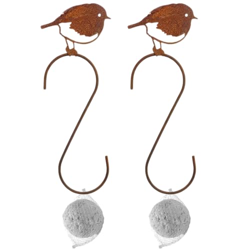 Vogelfutterstelle - Meisenknödelhalter Haken mit Spatz 2er Set in Rostoptik zum Hängen Vogelfutterstelle - Meisenknödelhalter Haken mit Spatz 2er Set in Rostoptik zum Hängen von Storm's Gartenzaubereien