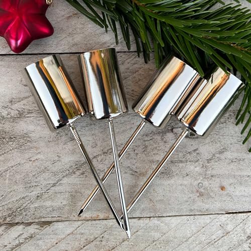 Tafelkerzenhalter für Gestecke 4er Set - Kerzenhalter mit Spieß in Silber Tafelkerzenhalter für Gestecke 4er Set - Kerzenhalter mit Spieß in Silber von Storm's Gartenzaubereien