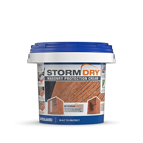 Stormdry Fassadenschutzcreme 3L – Farblose Imprägnierung für Ziegel, Mauerwerk, Klinker und Granit, Hydrophobierung für Fassade, Fugenschutz, Fassadenimprägnierung, 25 Jahre Schutz gegen Feuchtigkeit von Stormdry