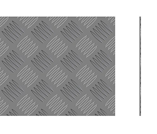 STORMGUARD 18AM035 Riffelblech, Aluminium, 1000 mm x 200 mm x 2 mm, 2 Stück von Stormguard