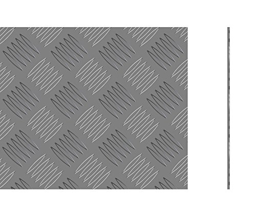 STORMGUARD 18AM035 Checker Plate, Aluminium, 1000mm x 200mm x 2mm, Set of 2 Piece Riffelblech, 1000mm x 20mm x 2mm, 2 Stück von Stormguard