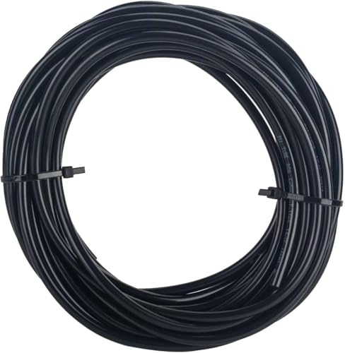 5 m pneumatischer Schlauch, Polyurethan-Schlauch, Luftkompressor-Schlauchleitung oder Flüssigkeitstransfer, 6 mm Außendurchmesser x 4 mm Innendurchmesser, ohne Armaturen (schwarz) von Stormshopping