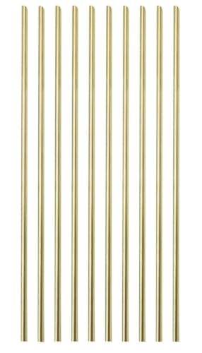 Metall massiv rund Messing Stange Pin Drehstange Lager für RC Modell Flugzeug Hubschrauber DIY Handwerk (Messingfarbe, 2 x 300 mm – 10 Stück) von Stormshopping