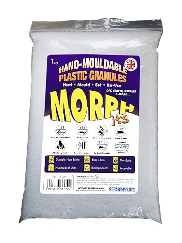 Morphits Wiederverwendbare, handformbare Thermoplastik, Bioplastik, Polymorph, 1 kg von Stormsure