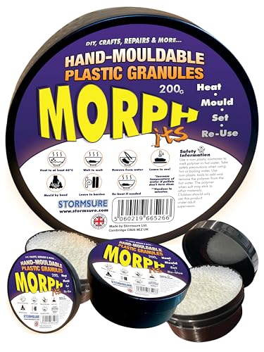 Morphits Wiederverwendbare, handformbare Thermoplastik BioPlastic Polymorph 200g von Stormsure