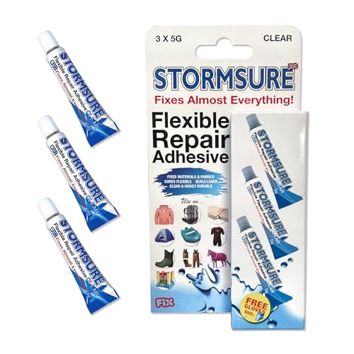 STORMSURE S3X5 Klebeband, Neopren, 3 x 5 g, transparent, 1 Stück von Stormsure