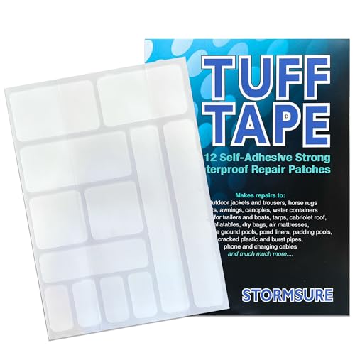 TUFF Tape Wasserdicht und luftdicht Patch Set mit 12 selbstklebenden Patches von Stormsure